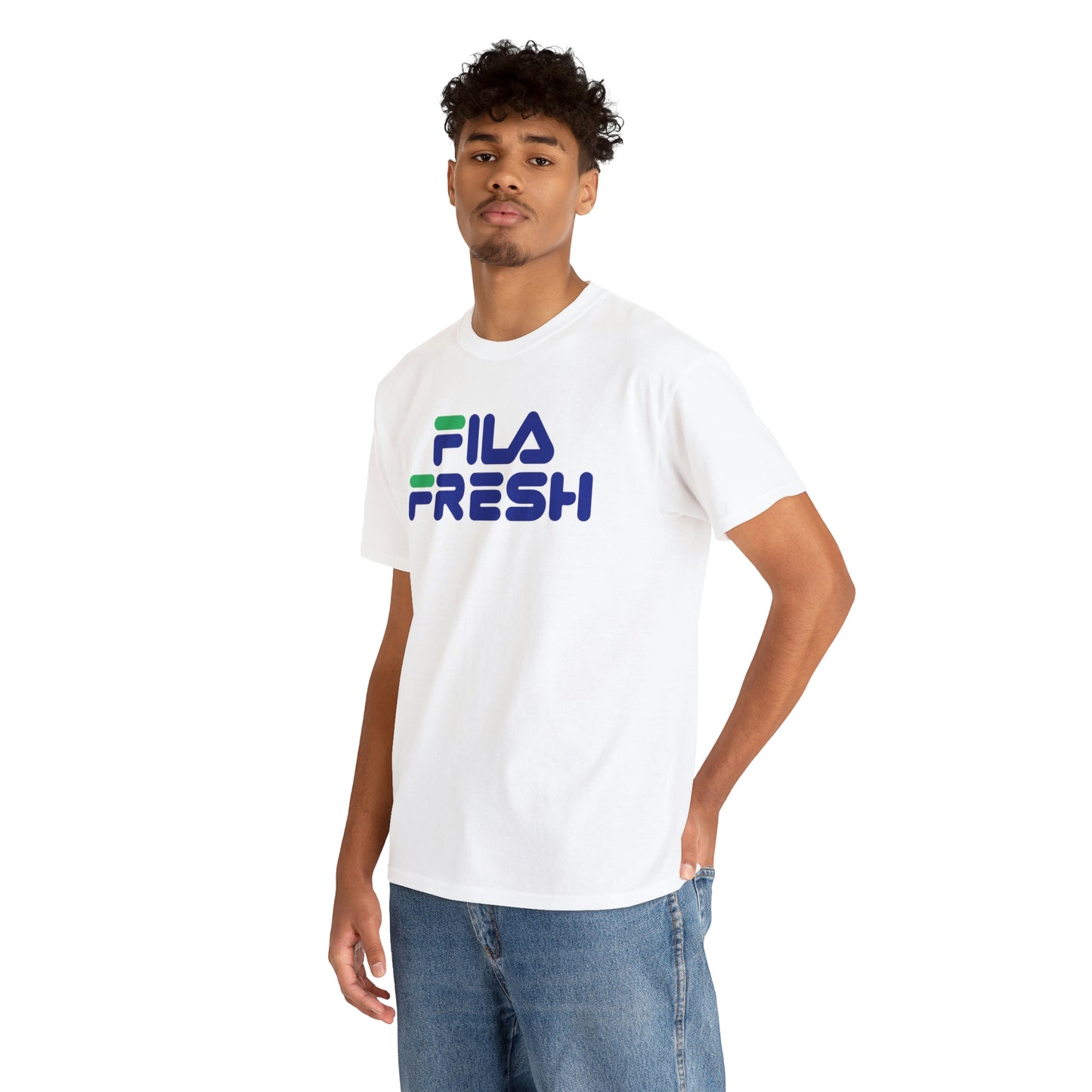 Fila Fresh Green Blue Unisex Heavy Cotton Tee