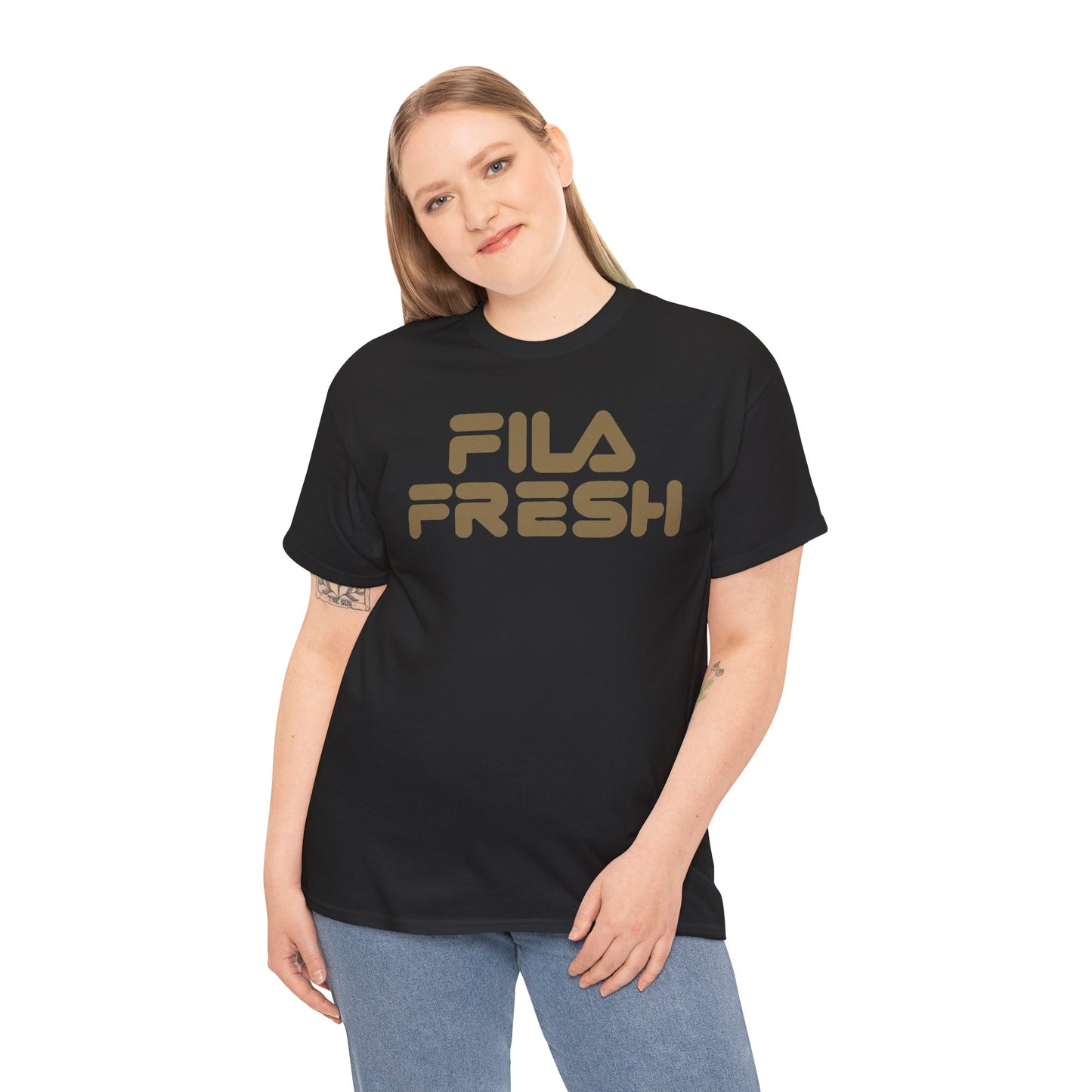 Fila Fresh Gold Text Unisex Heavy Cotton Tee