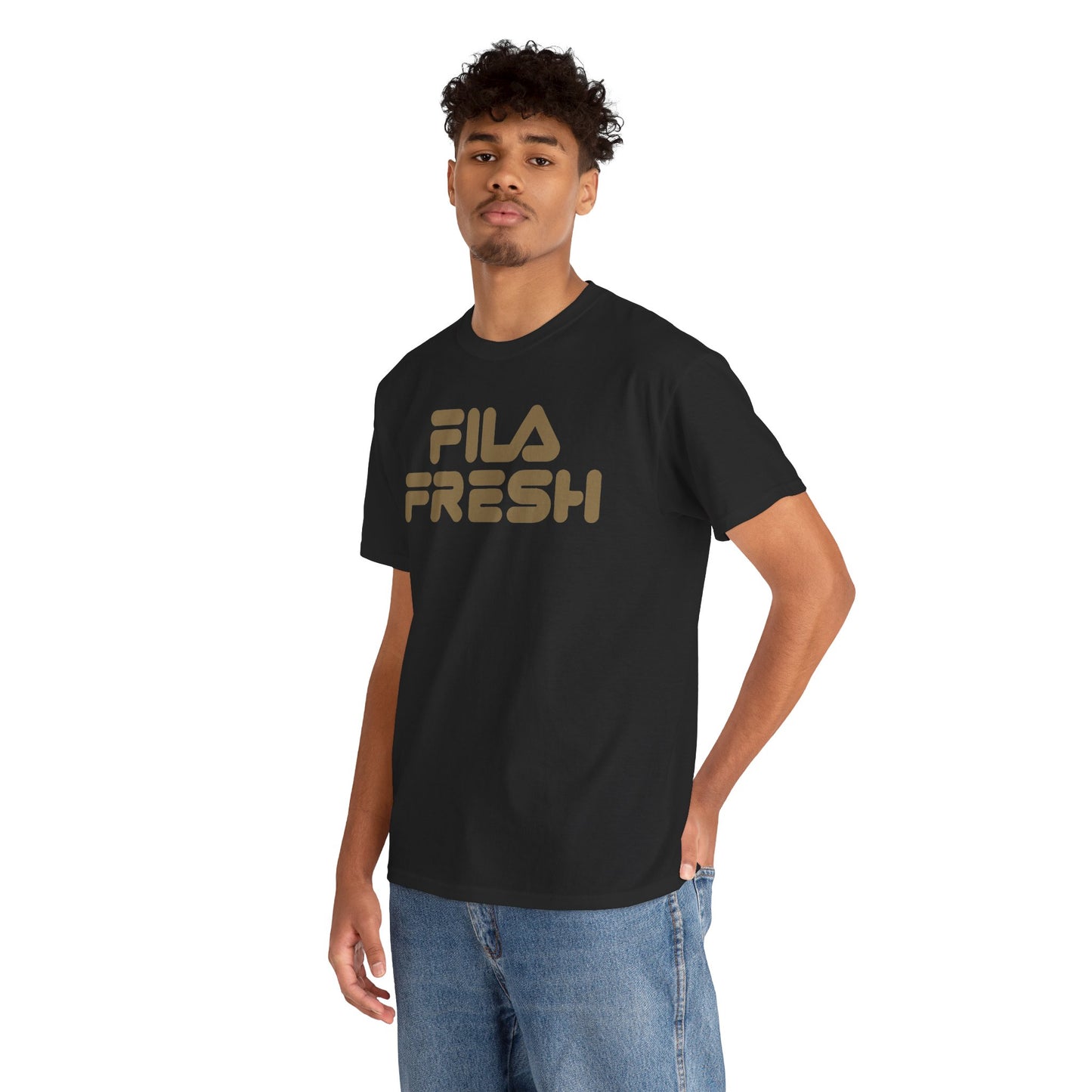 Fila Fresh Gold Text Unisex Heavy Cotton Tee