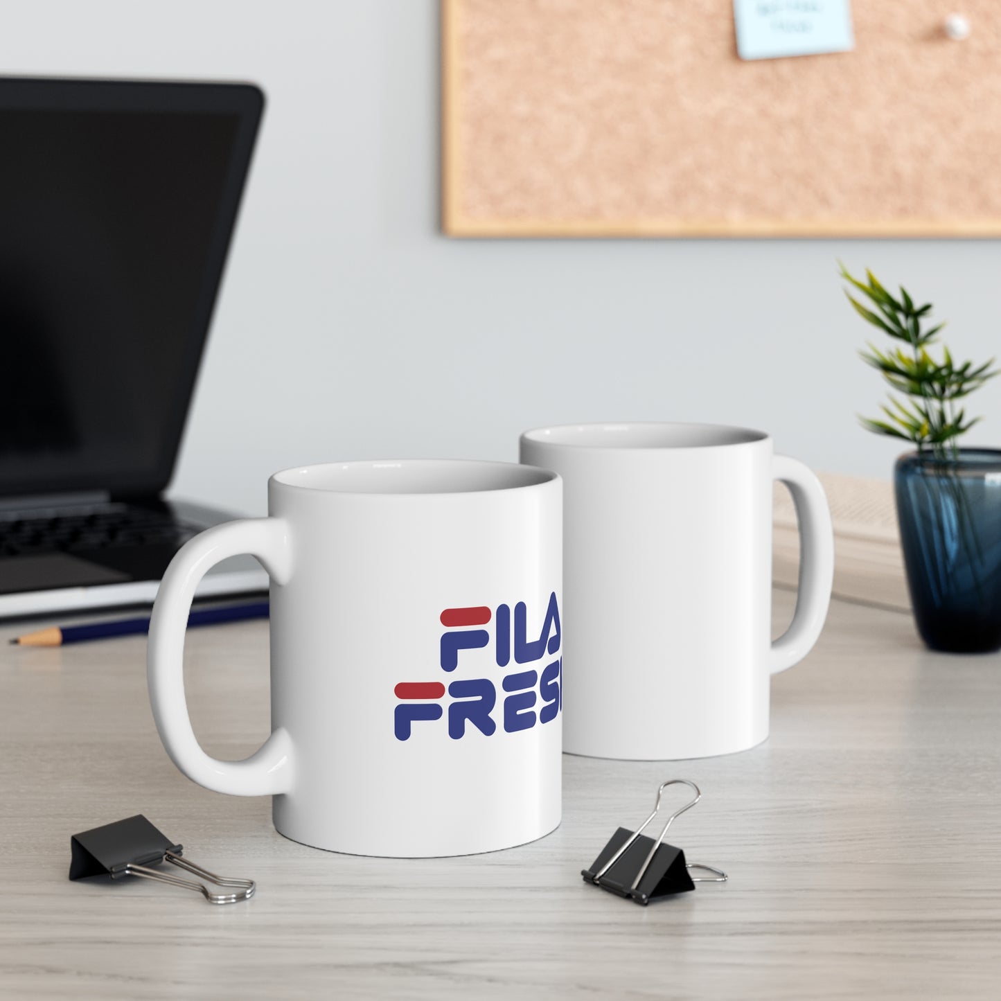Fila Fresh Red Blue Ceramic Mug 11oz