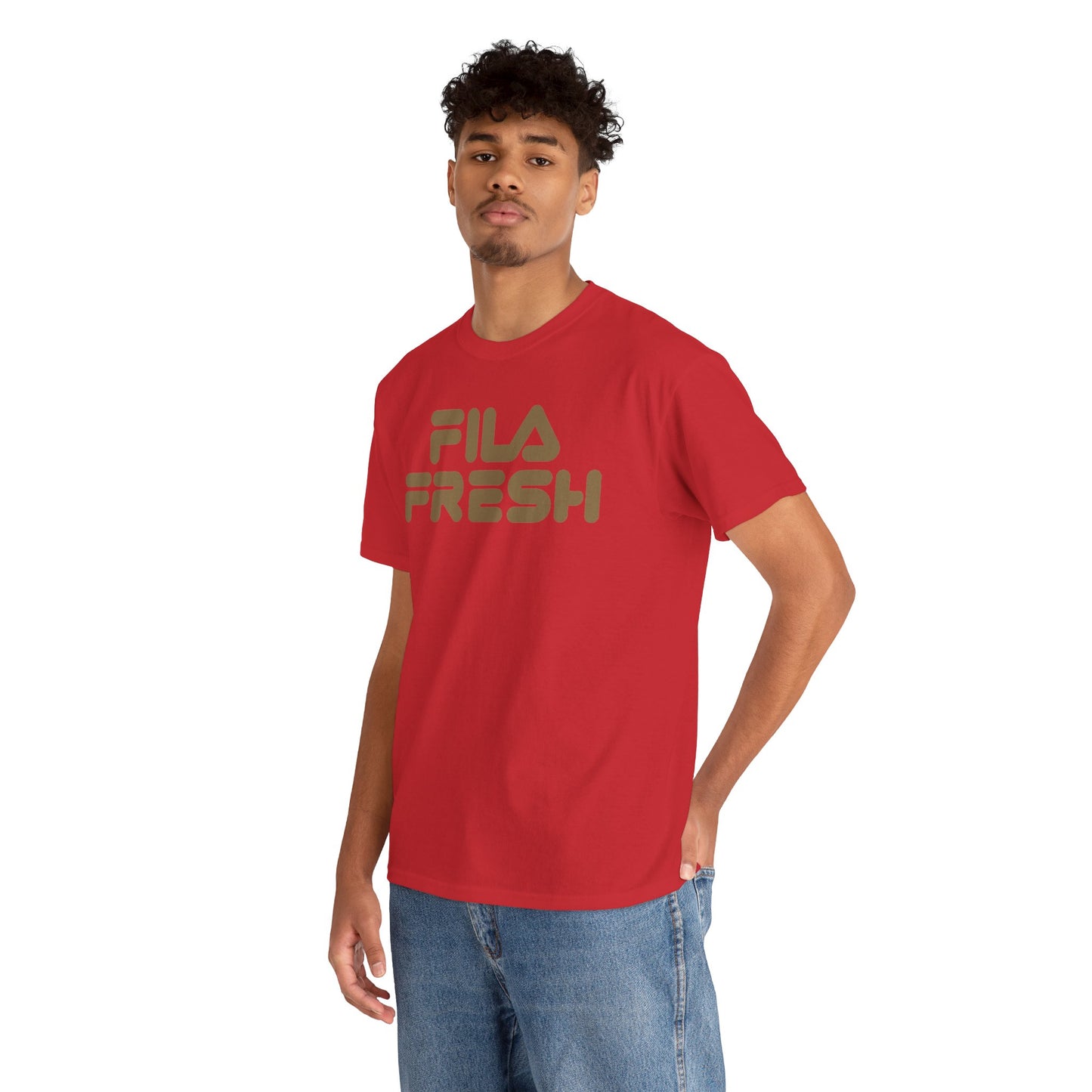 Fila Fresh Gold Text Unisex Heavy Cotton Tee