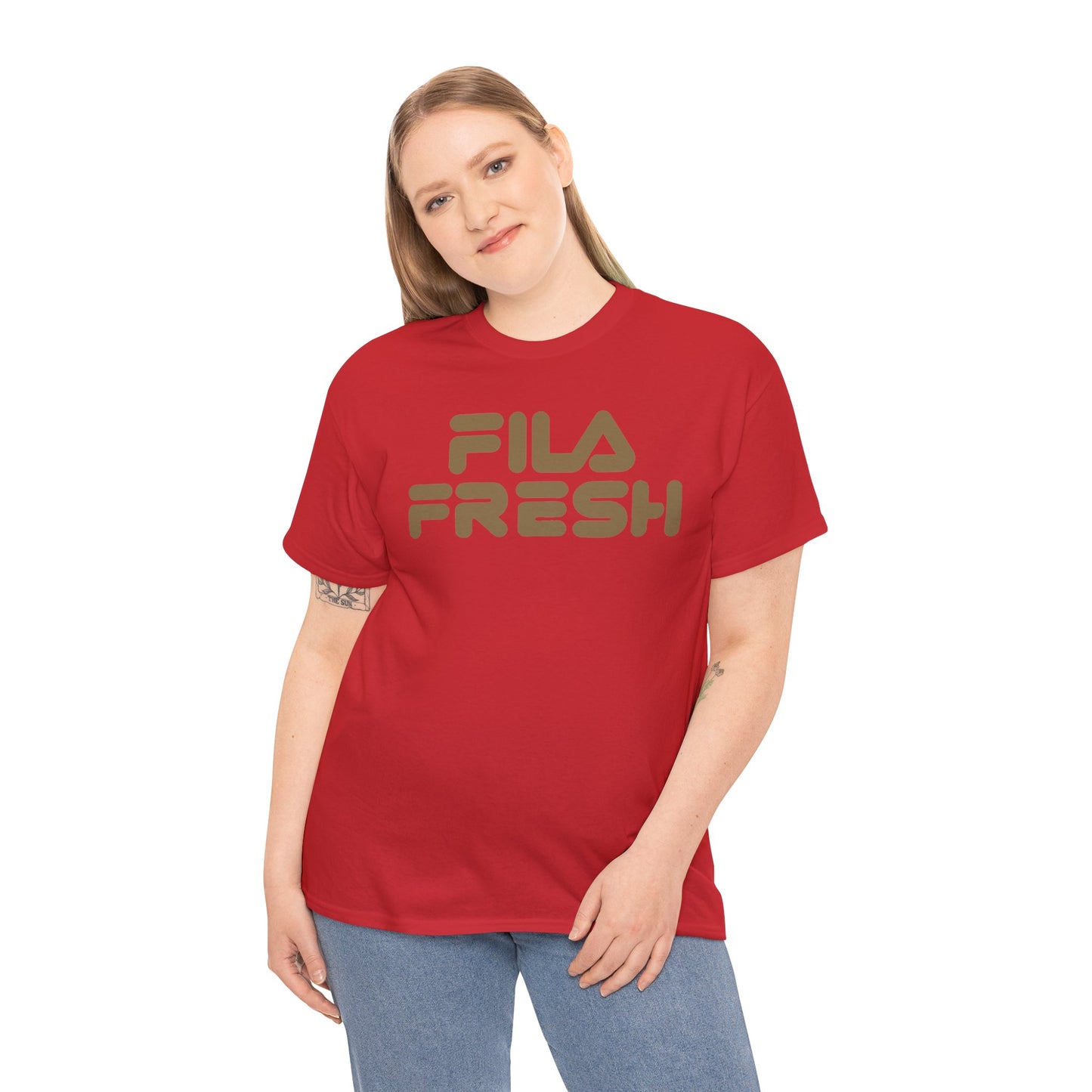 Fila Fresh Gold Text Unisex Heavy Cotton Tee