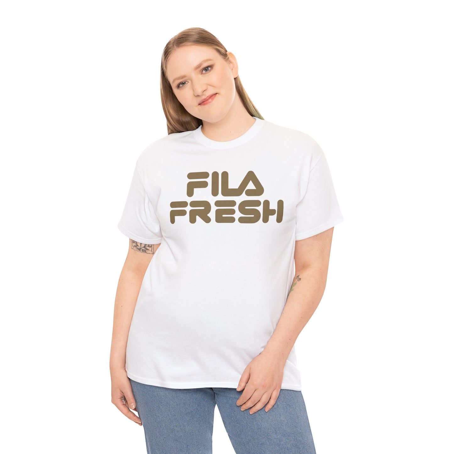 Fila Fresh Gold Text Unisex Heavy Cotton Tee