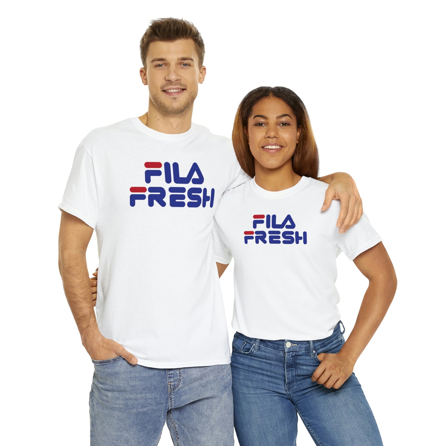 Fila Fresh Red Blue Unisex Heavy Cotton Tee