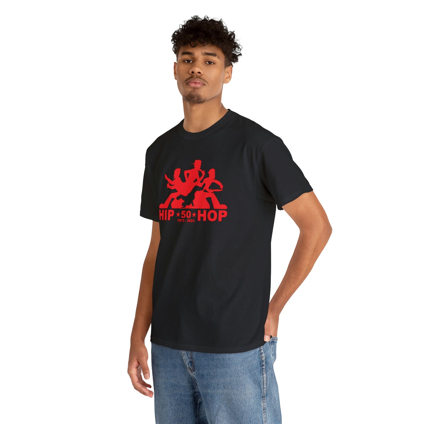 Hip Hop 50th Anniversary RED Unisex Heavy Cotton Tee