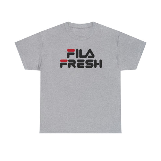 Fila Fresh Red Blk Unisex Heavy Cotton Tee