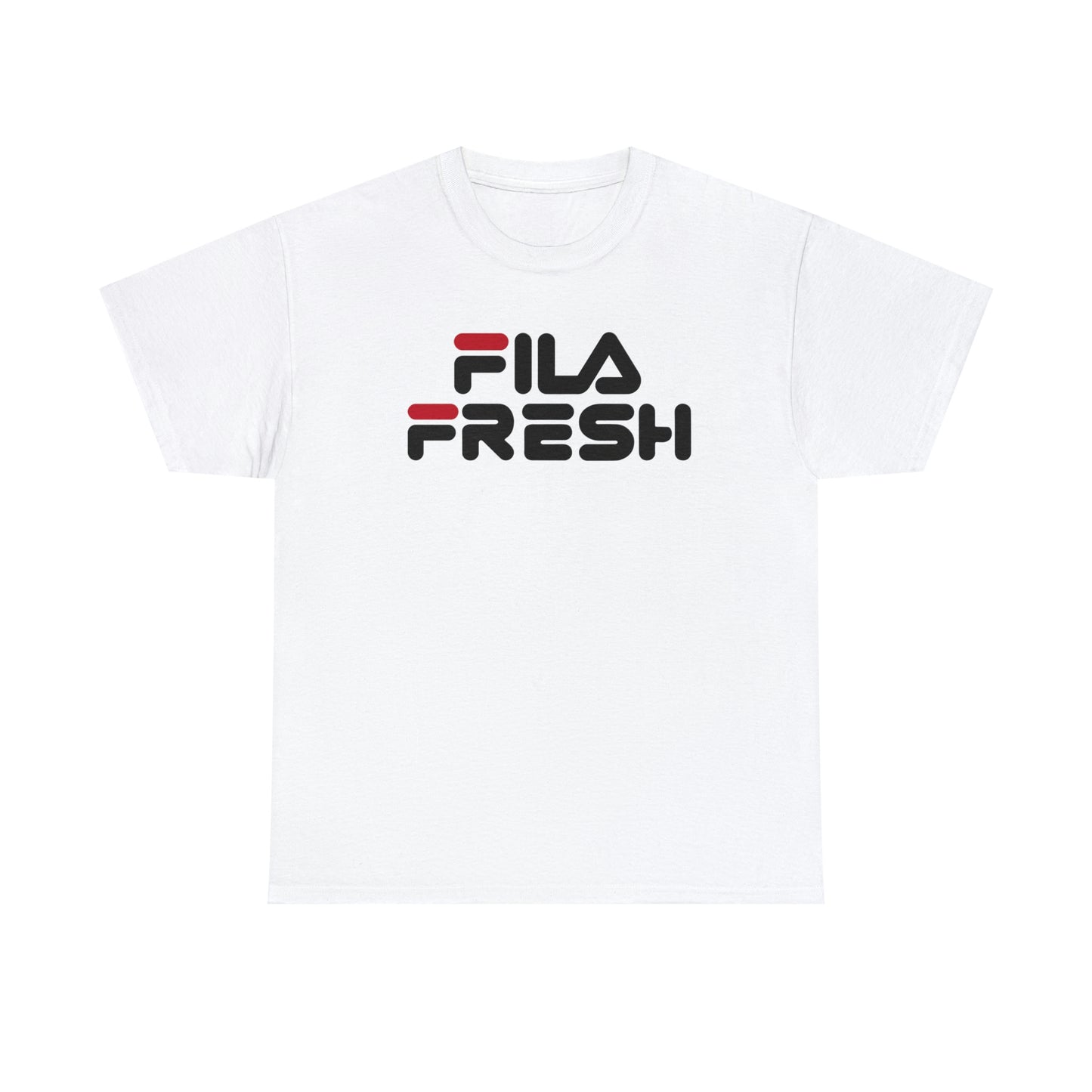 Fila Fresh Red Blk Unisex Heavy Cotton Tee