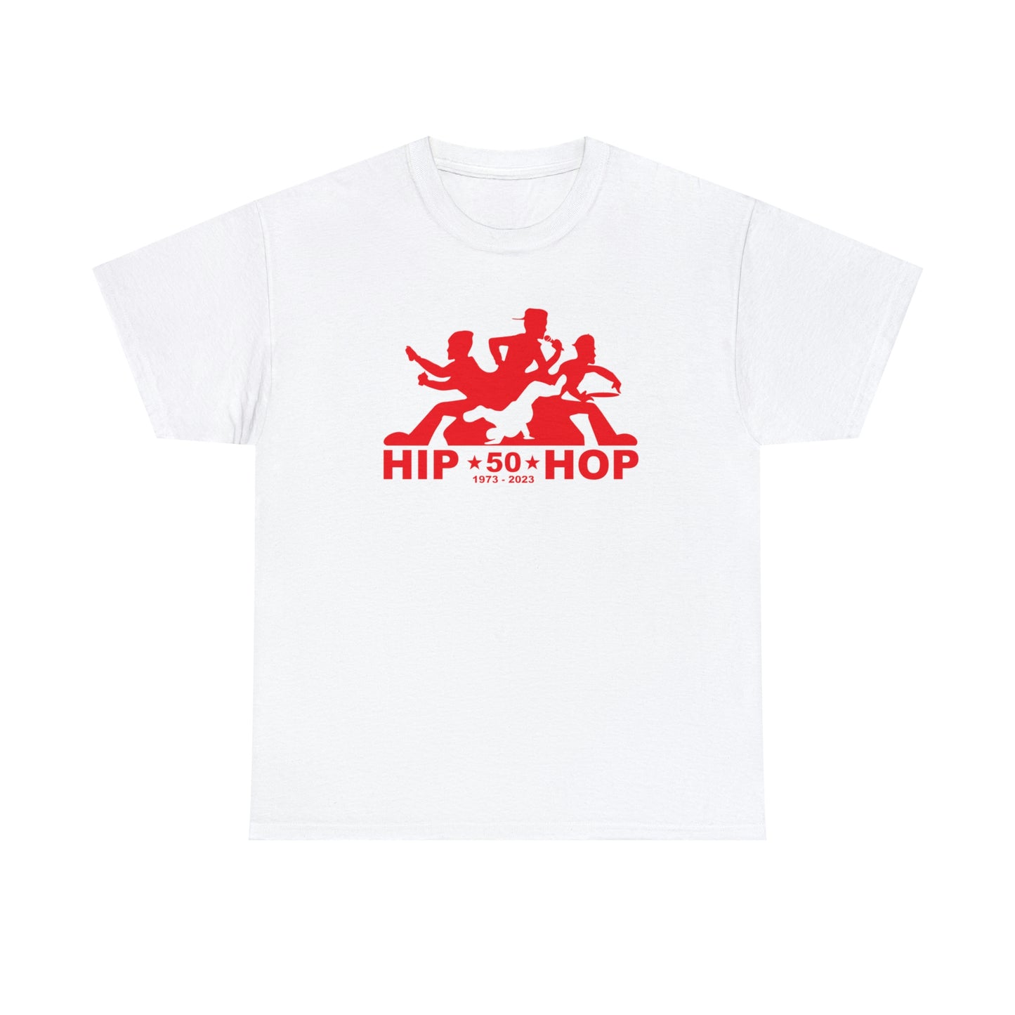 Hip Hop 50th Anniversary RED Unisex Heavy Cotton Tee