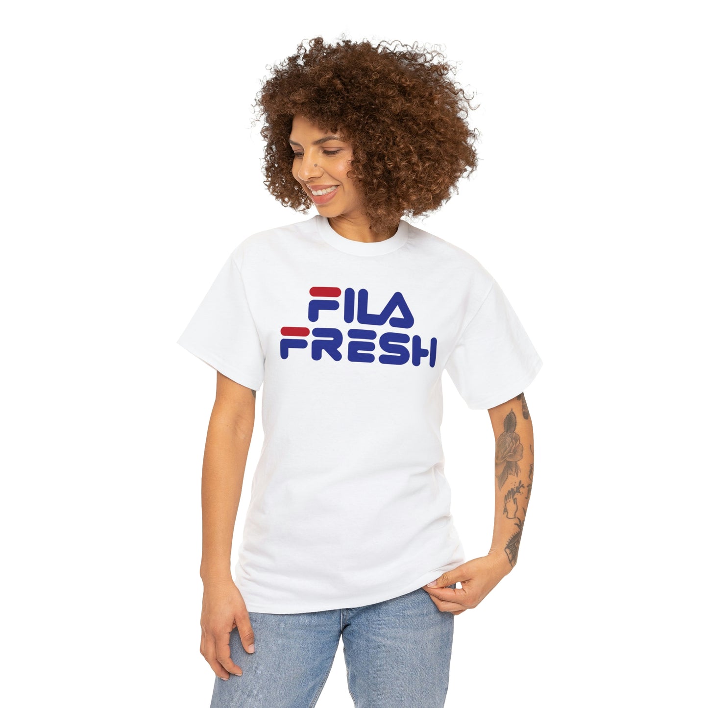 Fila Fresh Red Blue Unisex Heavy Cotton Tee