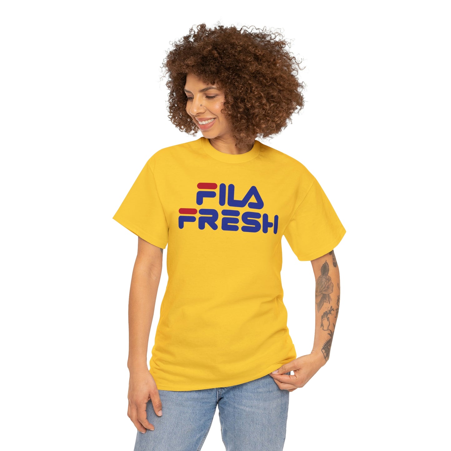 Fila Fresh Red Blue Unisex Heavy Cotton Tee