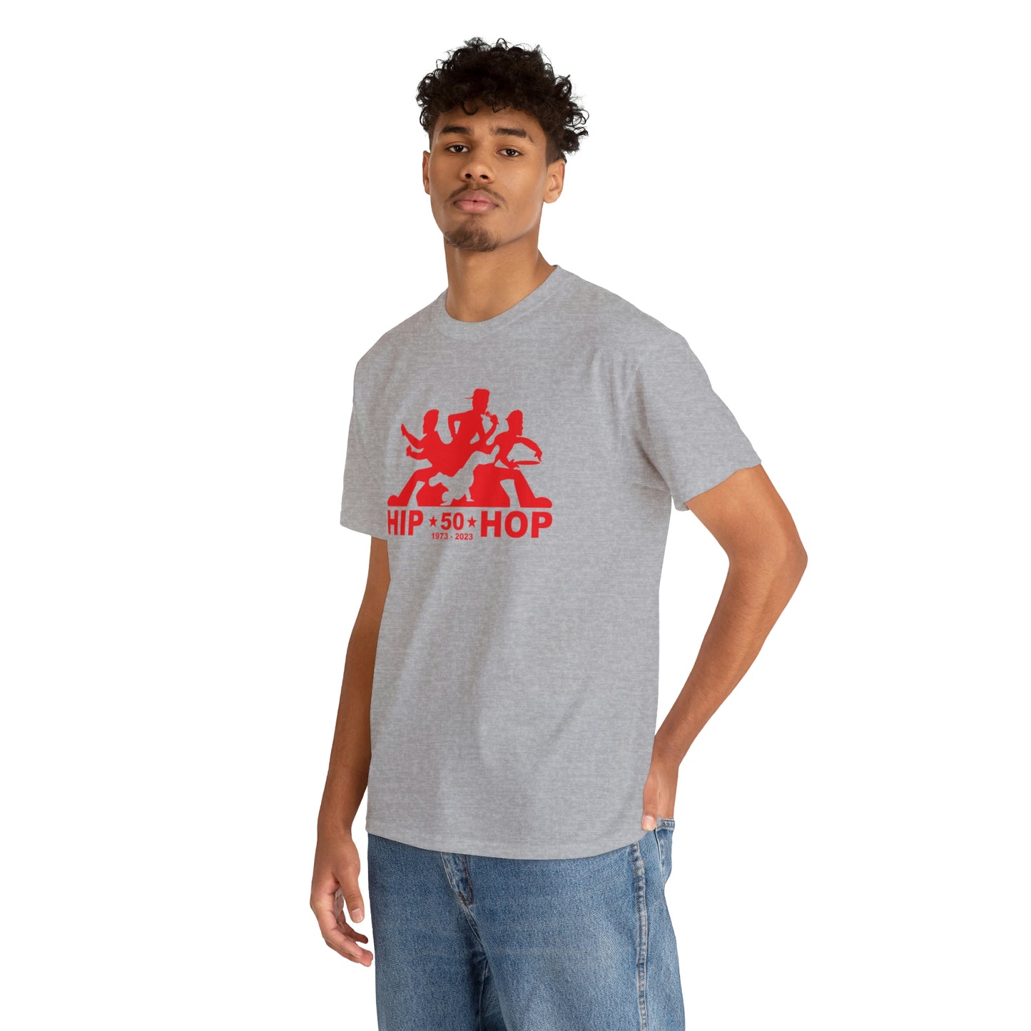 Hip Hop 50th Anniversary RED Unisex Heavy Cotton Tee