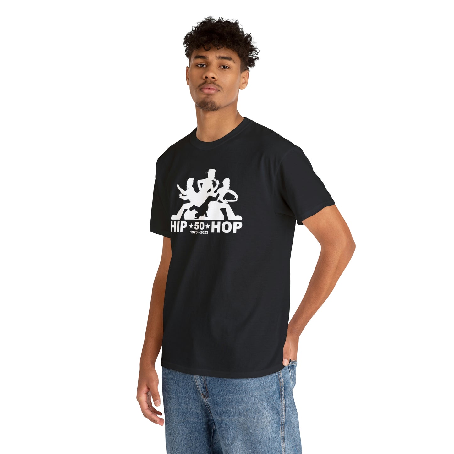 Hip Hop 50th Anniversary WHT Unisex Heavy Cotton Tee