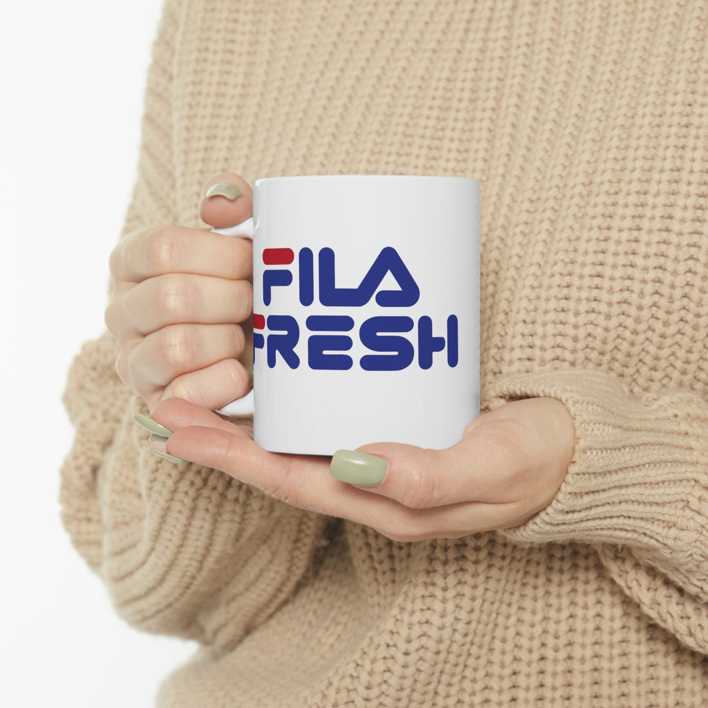 Fila Fresh Red Blue Ceramic Mug 11oz