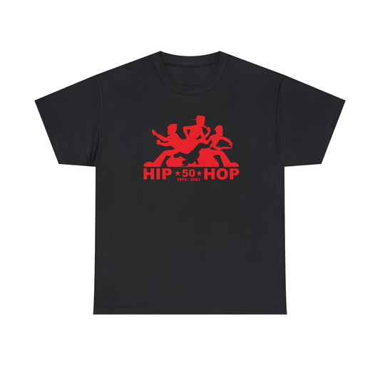 Hip Hop 50th Anniversary RED Unisex Heavy Cotton Tee