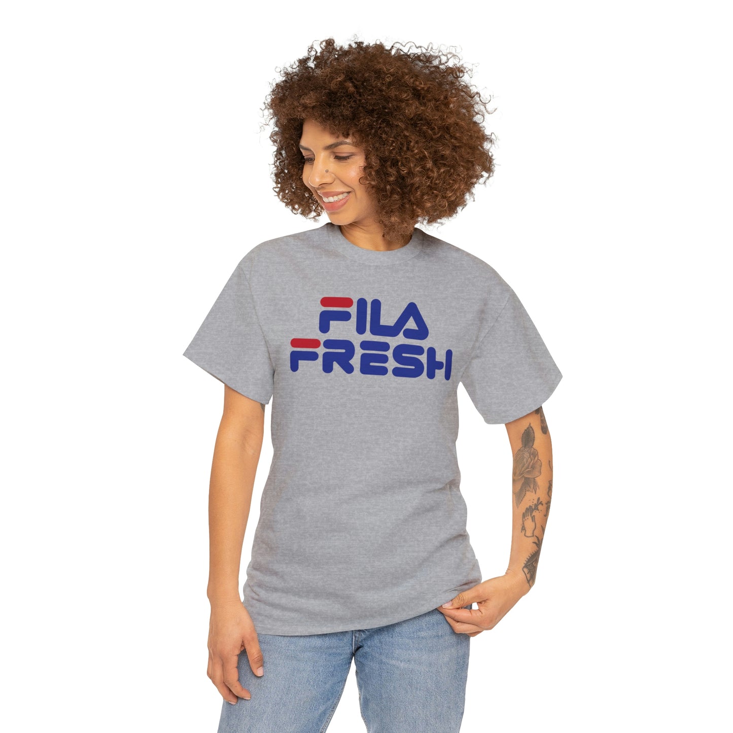 Fila Fresh Red Blue Unisex Heavy Cotton Tee